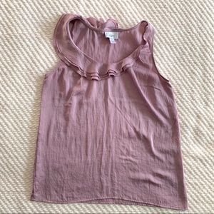 LOFT S Silky Pinkish-Purple Sleeveless Top